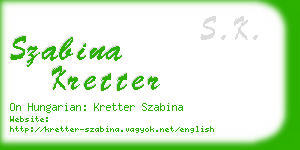 szabina kretter business card